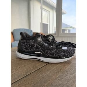 Li-Ning DWade WOW4 Basketball Shoes Black Geometric Pattern (Size 13)